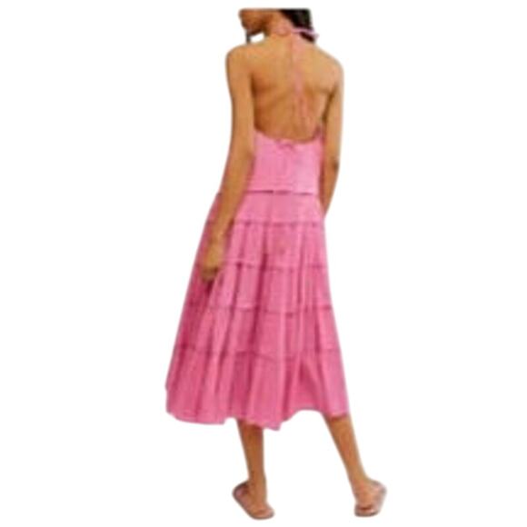Free People x Free-est Somewhere Sunny Maxi Halter Dress Size Medium NWT - Picture 8 of 8